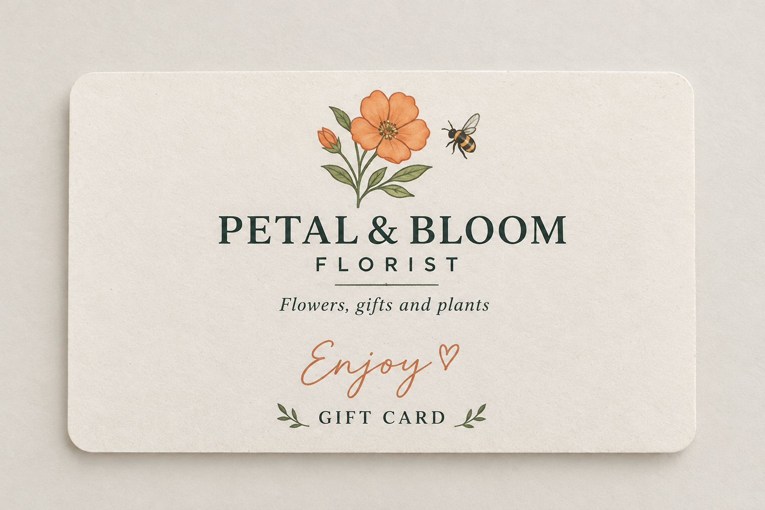 botanical florist gift card botanical florist gift card